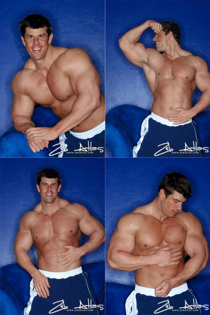 Zeb Atlas shows off his muscles